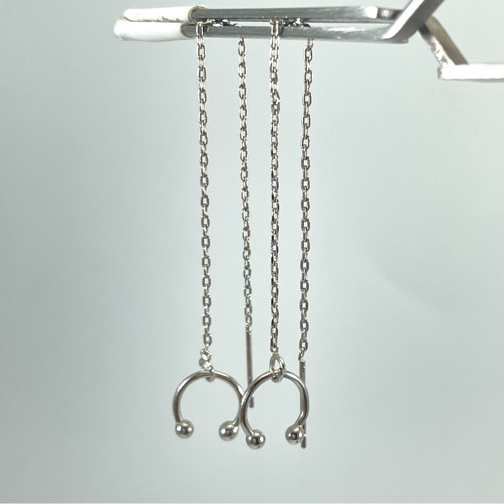 925 Sterling Silver Wrap Cuff Earrings Dainty Trendy Unsigned